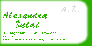 alexandra kulai business card